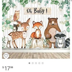 Woodland Theme Baby shower banner